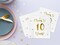 50pc "Cheers to 10 Years" Cocktail Napkins - Gold Foil & White 3-Ply Paper - Premium 10th Birthday & Wedding Anniversary Decorations for Men, Women & Corporate Events - 5 x 5 inch Folded